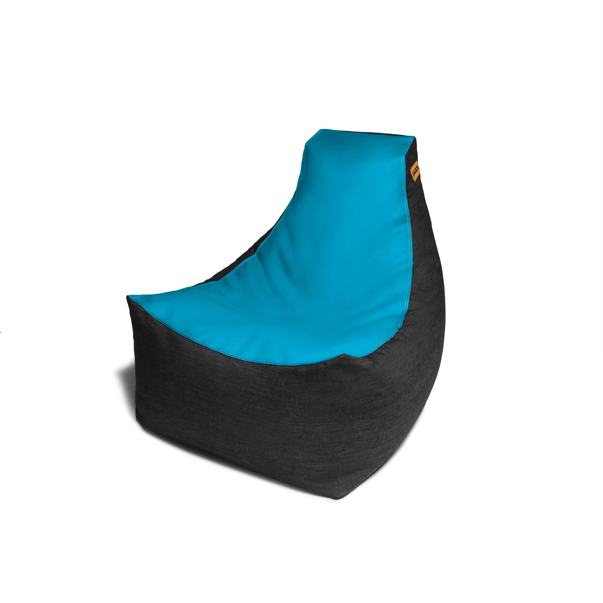 Denim and Vinyl 36" Gamer Bean Bag Chair with Removable Cover - Turquoise