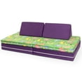 thumbnail image 1 of Jaxx Playscape - Imaginative Modular Furniture Playset/Sofa - Fun Kids Patterns, Dinos / Grape, 1 of 1