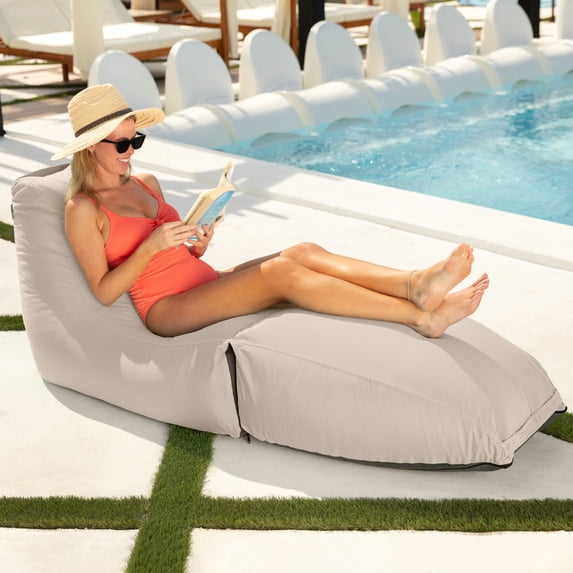 Jaxx Prado Outdoor Chaise Lounge, Pearl