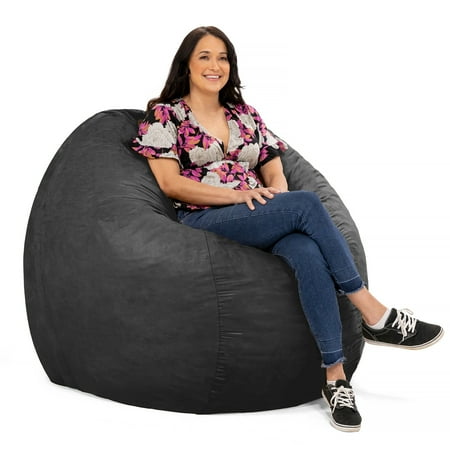 Jaxx 5 Foot Saxx Big Bean Bag Chair for Adults Black