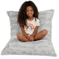 thumbnail image 1 of Jaxx Saxx 3.5 Foot Giant Decor Floor Pillow For Kids, Faux-Fur Silver, 1 of 5