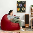 thumbnail image 1 of Jaxx Saxx 4 Foot Round Bean Bag w/ Removable Cover, Cinnabar, 1 of 5