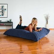 Jaxx Saxx 5.5 Foot Giant Décor Floor Pillow, Premium Chenille Cover, Navy