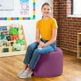 thumbnail image 1 of Jaxx Spring Modular Pouf Classroom Bean Bag Seat, Premium Vinyl - Plum, 1 of 5
