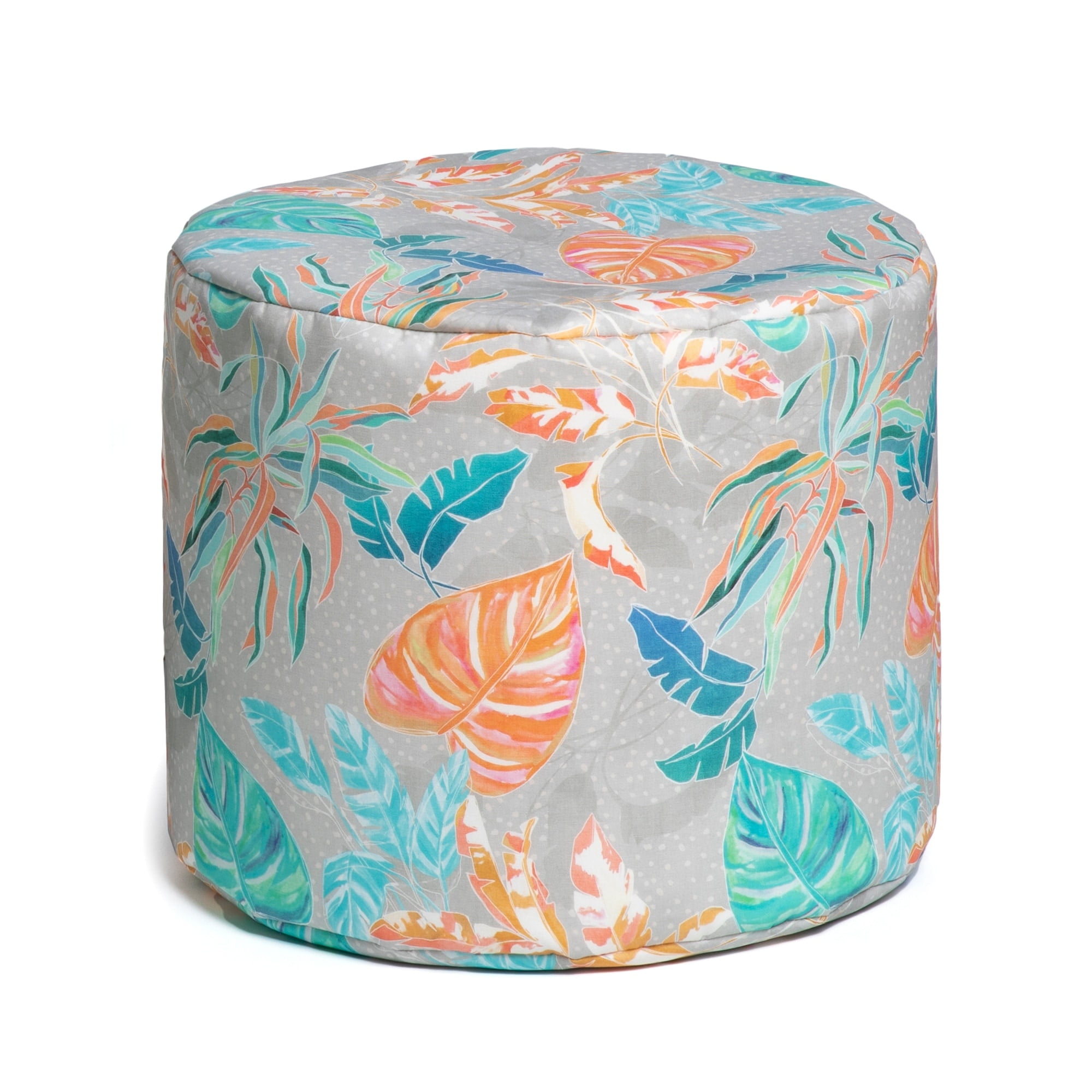 Jaxx  Spring Outdoor Ottoman, Tahitian Turquoise