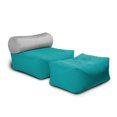 thumbnail image 1 of Jaxx Tybee Large Outdoor Lounge w/ Bolster & Ottoman - Sunbrella Aruba Blue, 1 of 5