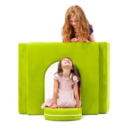 Jaxx Zipline Playscape Castle Gate - Playtime Furniture for Imaginative Kids, Lime