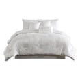 thumbnail image 1 of Benjara Jay 7 Piece King Comforter Set- Polyester Velvet Deluxe Texture- White, 1 of 5