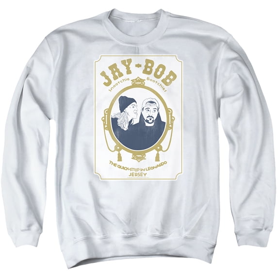 Jay And Silent Bob Jay Bob Adult Crewneck Sweatshirt White