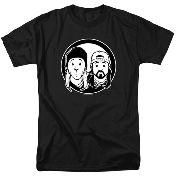 Jay And Silent Bob Just Jay And Silent Bob S/S Adult 18/1 T-Shirt Black