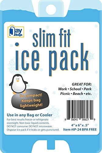 Jay Bags IP-24 Slim Fit Ice Pack, Blue - Small - 24 Piece