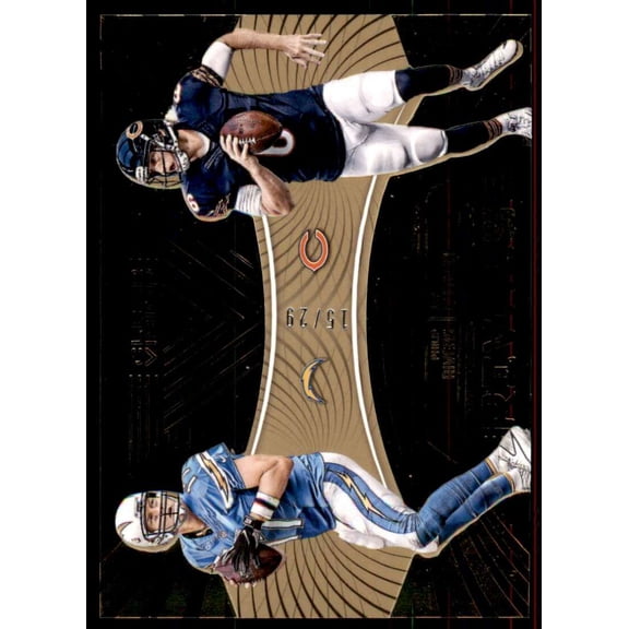 Jay Cutler / Philip Rivers Card 2016 Panini Clear Visions Rivals Gold #11