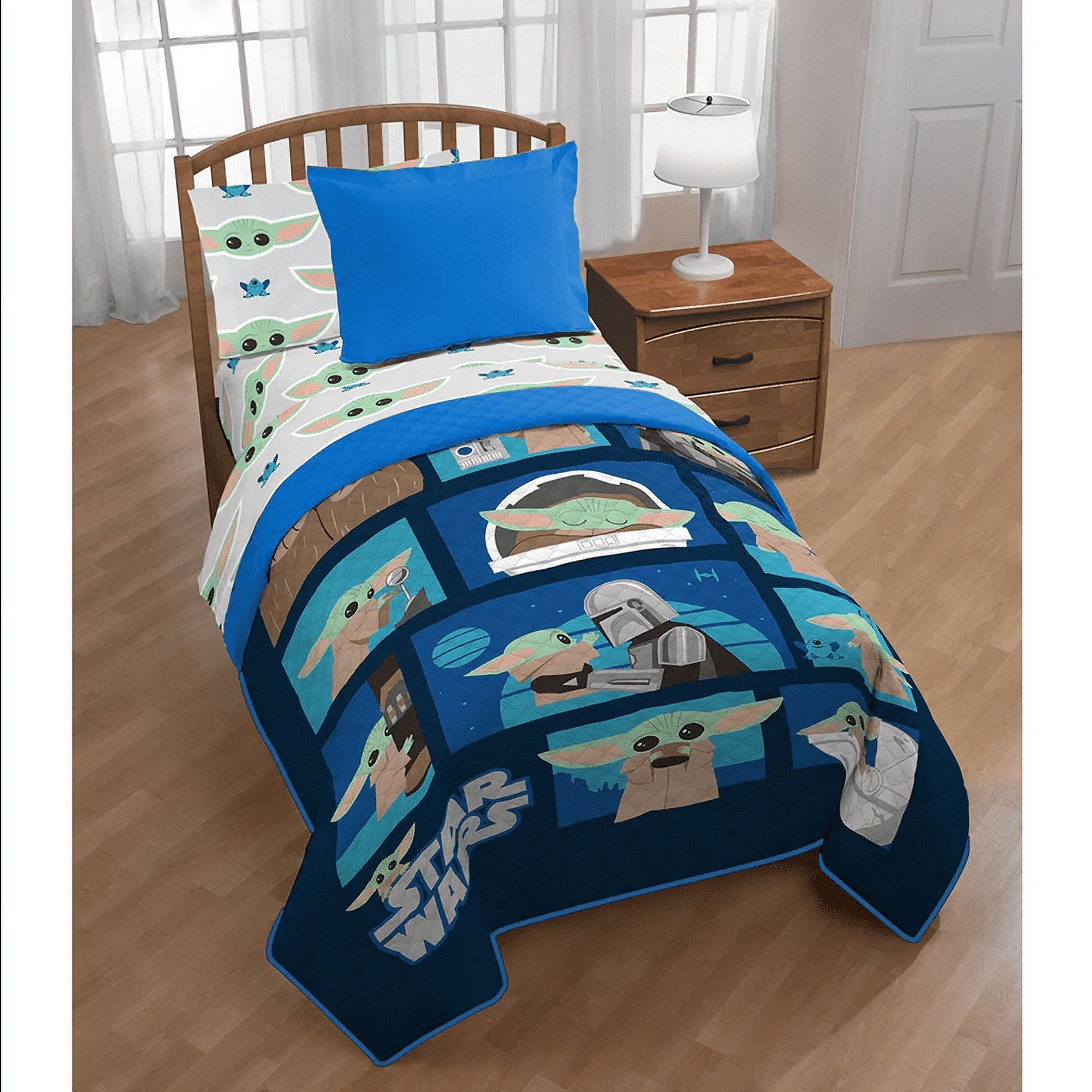 Jay Franco 2-Piece Star Wars The Mandalorian Quilted Bedding Set, Twin ...