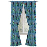 "Jay Franco Blue Microfiber Minecraft Monster Hunters Bedroom Curtains, 42\""Wx84\""L - 4 Piece Set"
