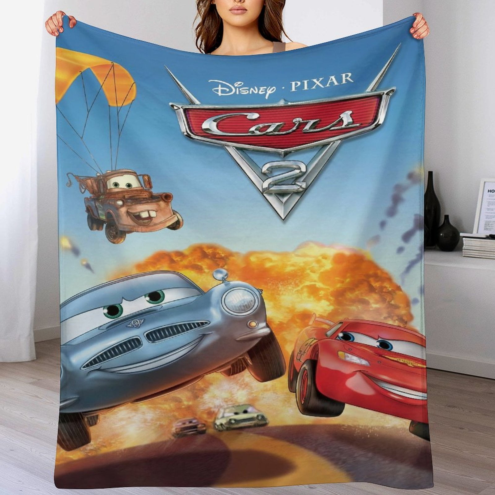Jay Franco Pixar Cars Lightning McQueen Sherpa Throw Blanket Measures 50 X 60 Inches Kids Bedding Fade Resistant Super Soft Walmart