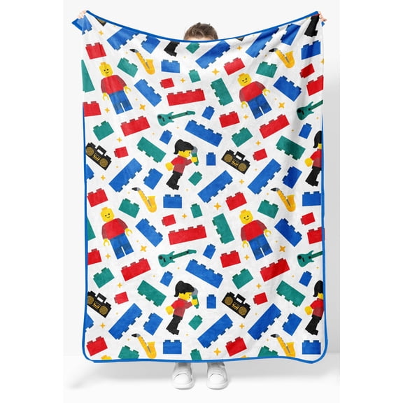 Jay Franco Kids Plush Throw Blanket  Soft & Cozy Fleece Throw for Bedroom & Couch Dcor, Official Licensed Product, White - LEGO, 46x60 - Throw Blanket