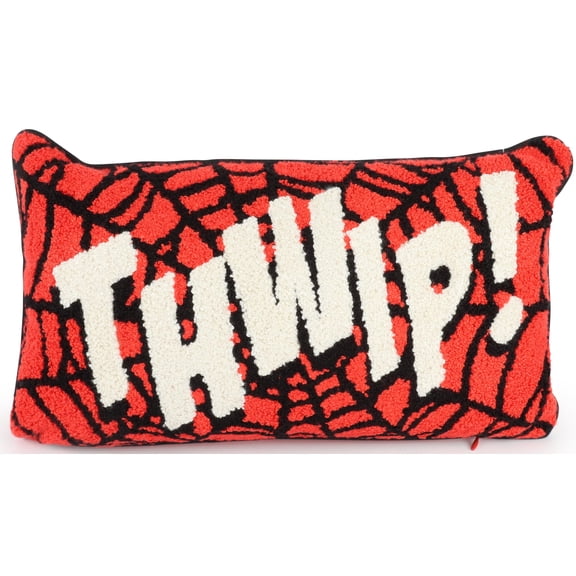 Jay Franco Needlepoint Decorative Pillow – 15 Inch Kids Ultra-Soft Stuffed Plushie & Cozy Throw Pillow, Official Licensed Product, Red - Spiderman