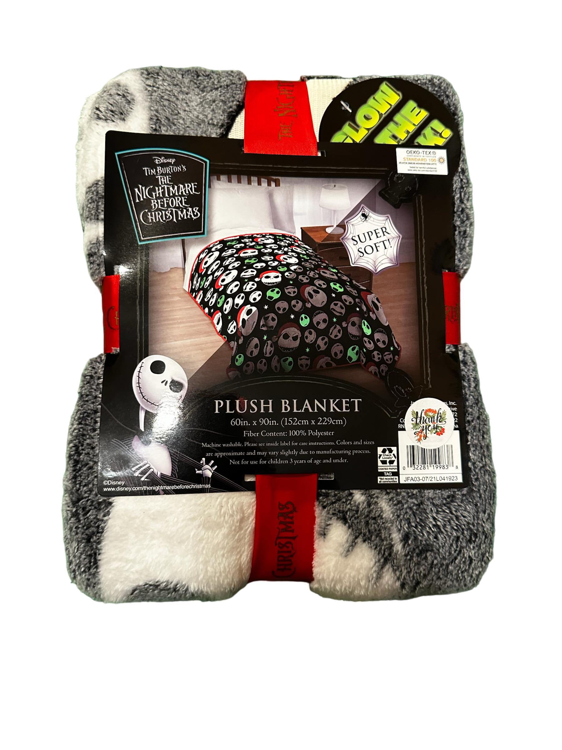 Jay Franco Nightmare Before Christmas Plush Throw, 60 in x 90 in
