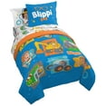 thumbnail image 1 of Moonbug Blippi How Does This Work Blue 5 Piece Twin Bed Set with Sham, 100% Microfiber, 1 of 5