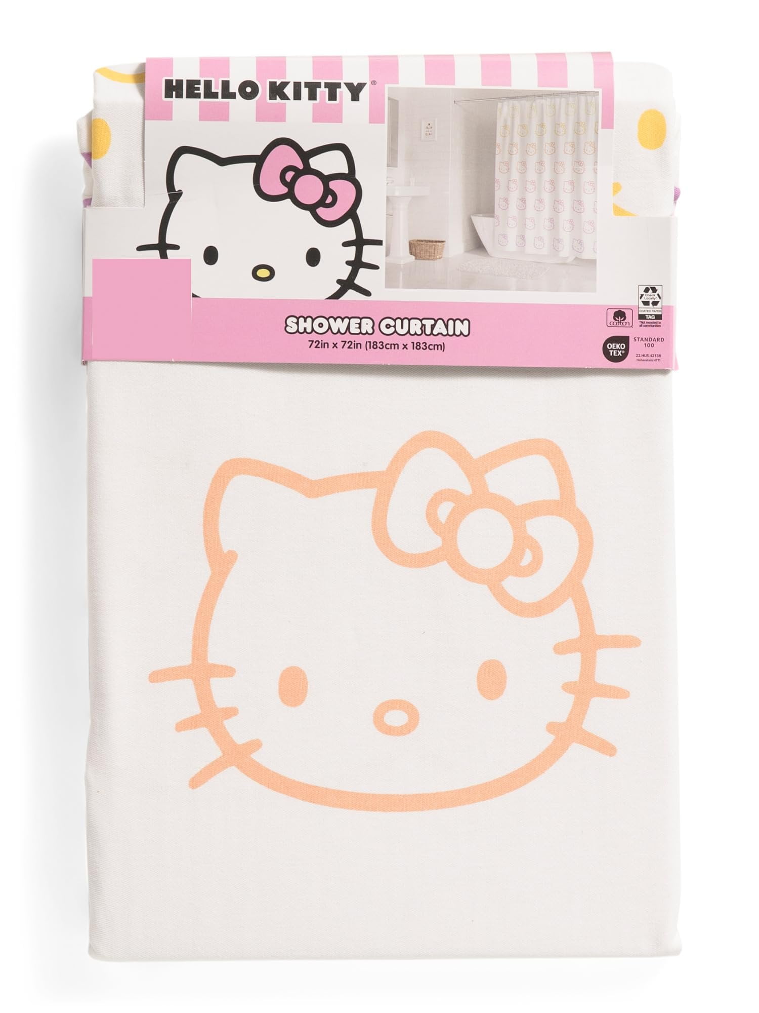 Jay Franco & Sons, Inc. Hello Kitty Shower Curtain, 72 x 72 inches ...