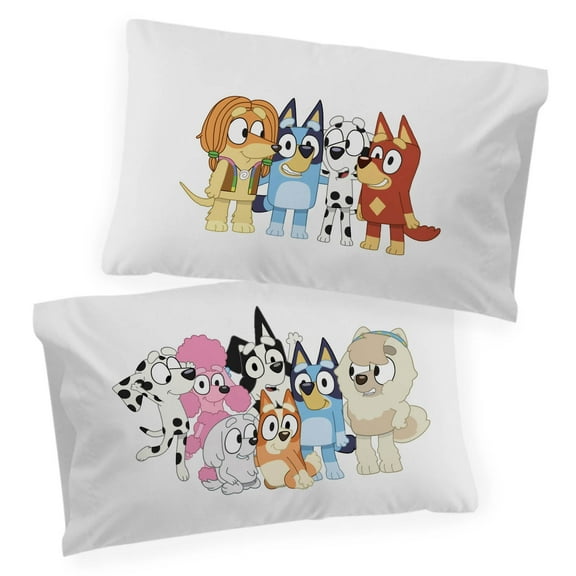 Jay Franco Sunny Side Up Bluey Blue Pillow Case, (2 Count)