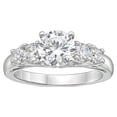thumbnail image 1 of Jay Heart Designs 925 Sterling Silver 5 Stone Round Simulated White Diamond Ring, 1 of 2