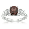 thumbnail image 1 of Jay Heart Designs 925 Sterling Silver Genuine Garnet and Created White Sapphire Ring, 1 of 2