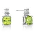 thumbnail image 1 of Jay Heart Designs 925 Sterling Silver Peridot and Created White Sapphire Earrings, 1 of 2