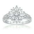 thumbnail image 1 of Jay Heart Designs 925 Sterling Silver Simulated White Diamond Ring, 1 of 2