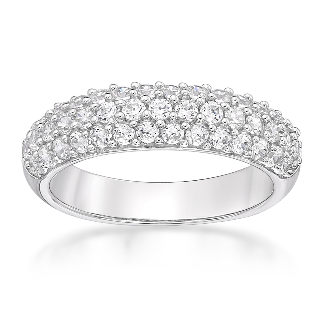 Jay Heart Designs 925 Sterling Silver Simulated White Diamond Ring