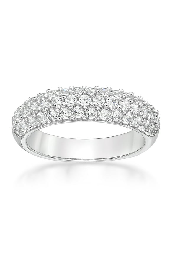 Jay Heart Designs 925 Sterling Silver Simulated White Diamond Ring