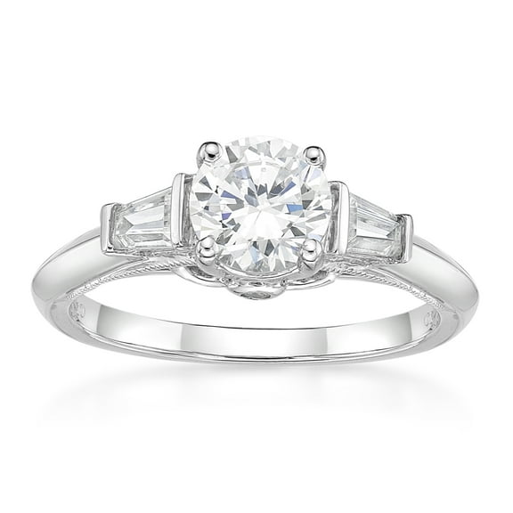 Jay Heart Designs 925 Sterling Silver Simulated White Diamond Ring