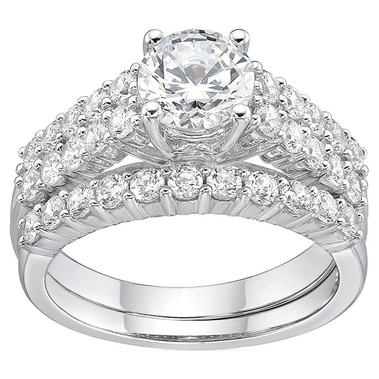 Walmart simulated diamond on sale rings