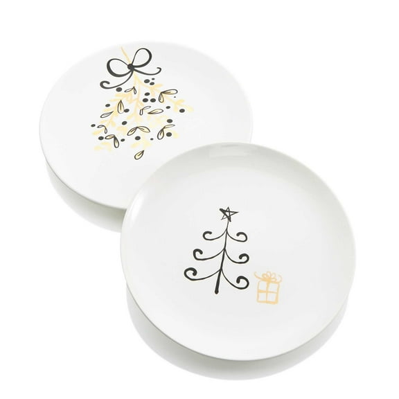 Jay Imports Merry and Bright 2-Pc. Salad Plate