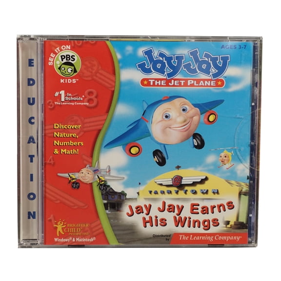 Jay Jay The Jet Plane Earns His Wings - Classic CDRom from 2002 - For Win & Mac