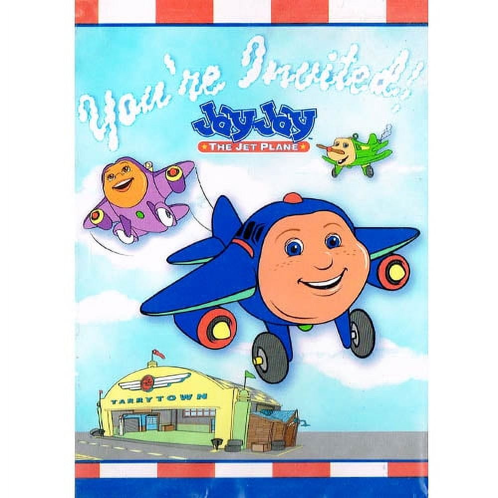 Jay Jay The Jet Plane Invitations w/ Env. (8ct) - Walmart.com