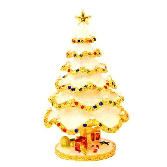 Jay Jayson's Inc. 1141661B Christmas Tree with Snow Trinket Box