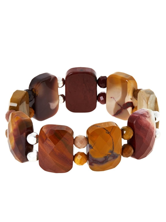 Multicolor Mookaite Bead Stretch Bracelet