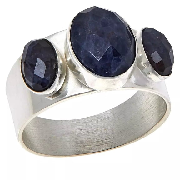 Jay King Sterling Silver Blue Moonstone 3-Stone Ring, Size 6