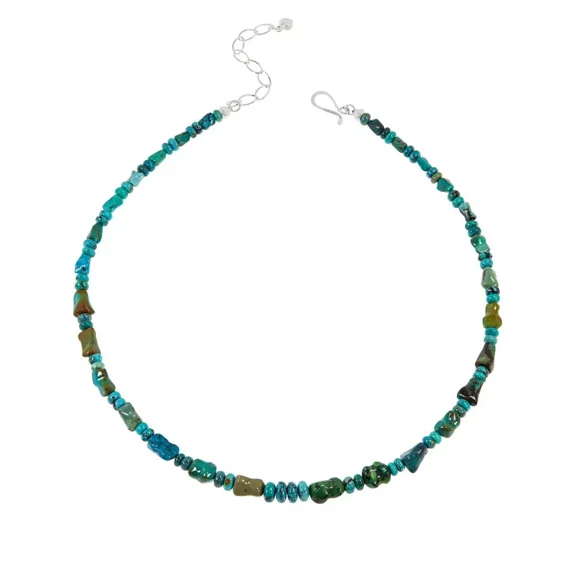 Jay King Sterling Silver Hubei Turquoise Beaded Necklace 18"