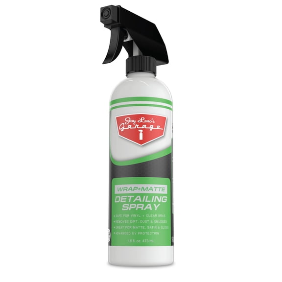 Jay Leno's Garage Matte + Wrap Detailing Spray (16 oz)  Safe Cleaner for Matte, Satin, Vinyl Wrap, PPF & Clear Bra, Streak-Free, Non-Gloss Finish Protection