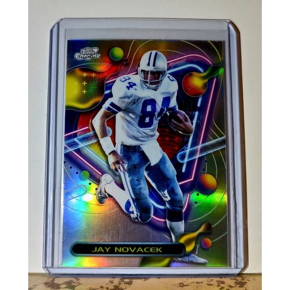Jay Novacek 2023 Topps Chrome Cosmic Refractor NFL #255 Football Card Cowboys