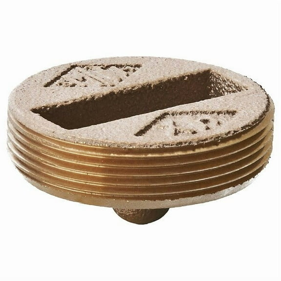 Jay R. Smith Manufacturing Round Floor Cleanout, Cast Bronze Plug, 2" 4470T02