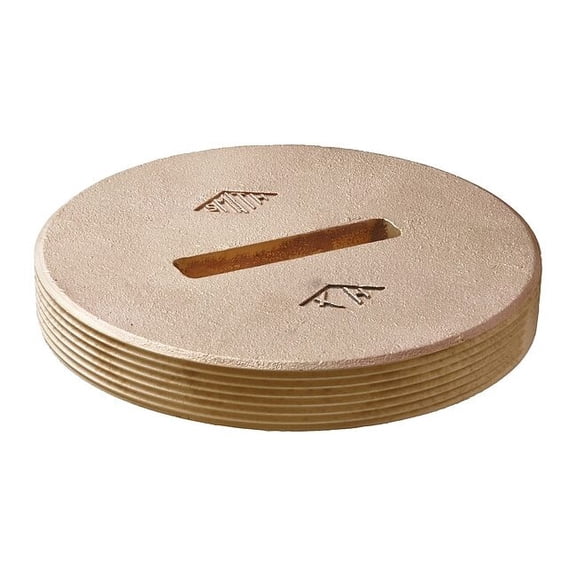 Jay R. Smith Manufacturing Round Floor Cleanout, Cast Bronze Plug, 6" 4470T06