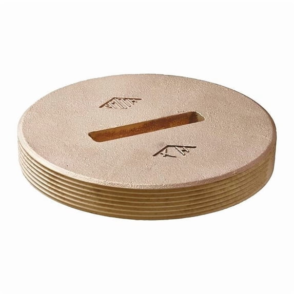 Round Floor Cleanout, Cast Bronze Plug, 6" 4470T06