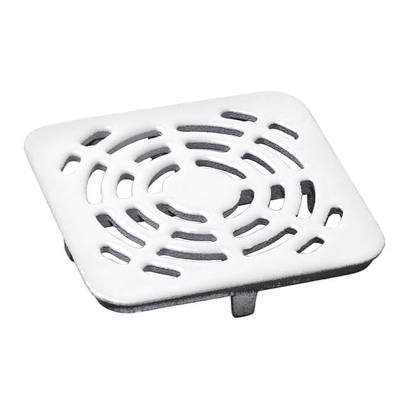 Jay R. Smith Manufacturing Floor Drain,Cast Iron,Square,1-1/2" H 3410G