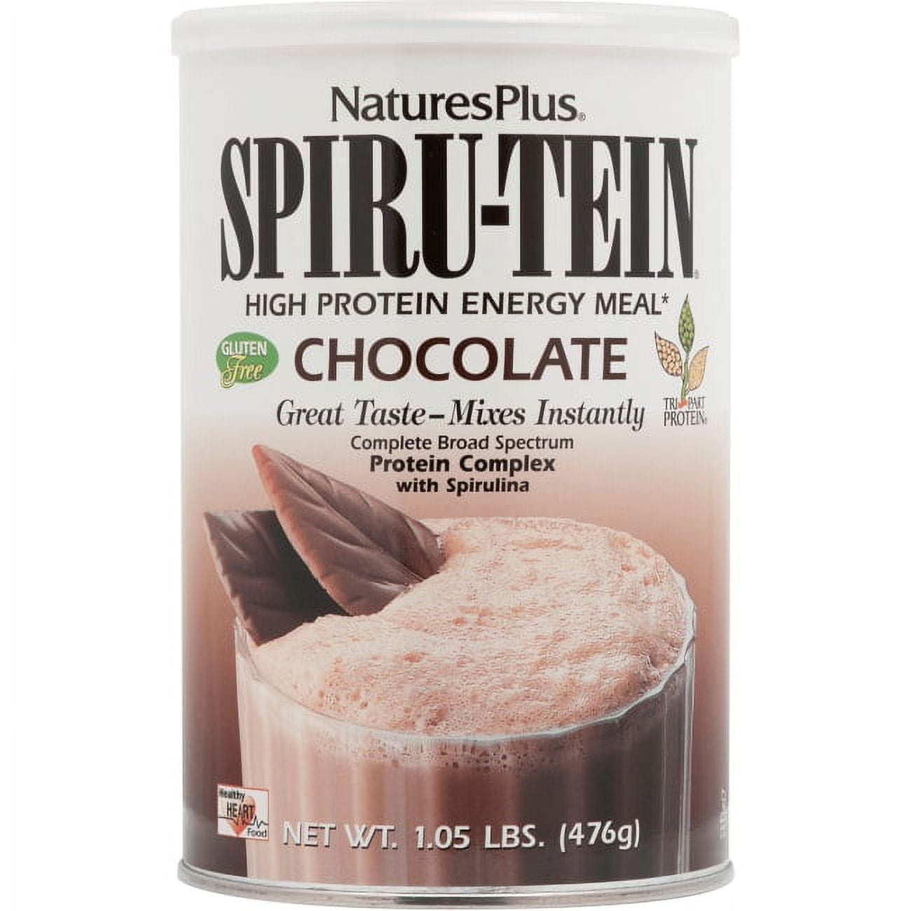 Nature's Plus Spiru-Tein (Spirutein) Shake - Chocolate 1.05 lbs Powder
