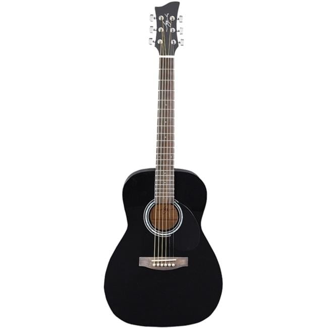 Jay Turser JJ43-BK-A-U 22.86 cm JJ-43 Series Acoustic Guitar, Black