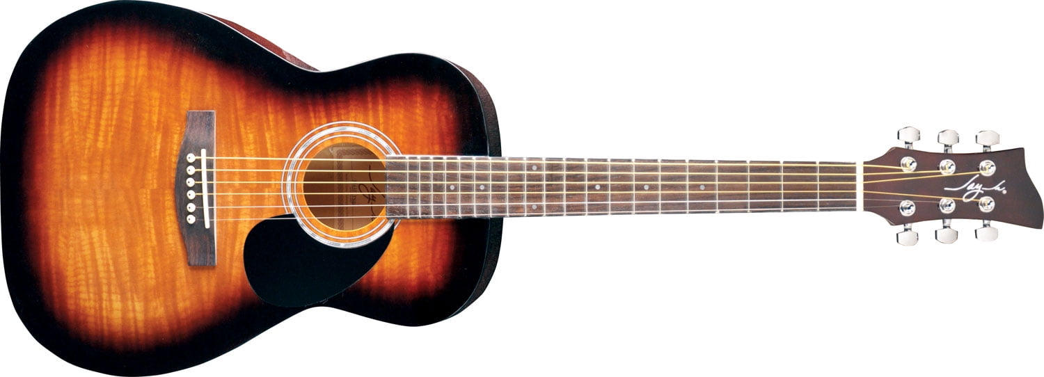 Jay Turser JJ43F Acoustic Guitar - Flamed Top Tobacco Sunburst Finish