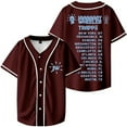 thumbnail image 1 of Jay Wheeler 2024 TRAPPii Tour Baseball Jersey Shirt V-Neck Women Men Short Sleeve Streetwear Clothes, 1 of 3
